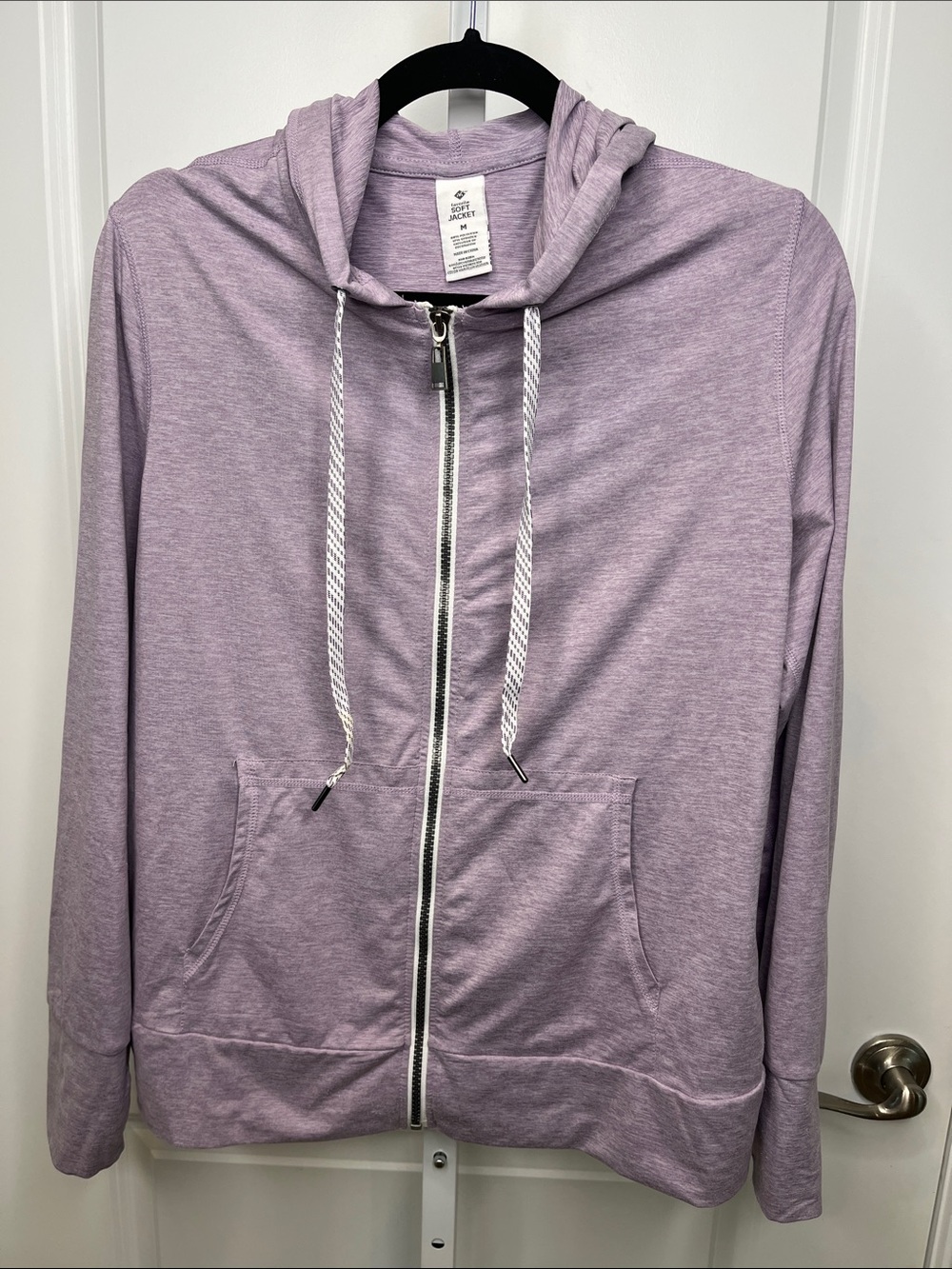 Makers Market Light Lavender Zip-Up Hoodie Jacket Medium